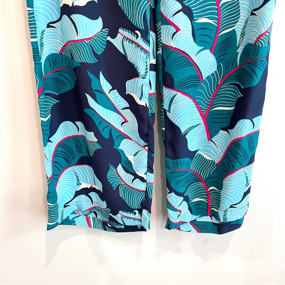 Lucky Brand by Dale Hope Silk Tropical Leaf Pants - Picture 4 of 11